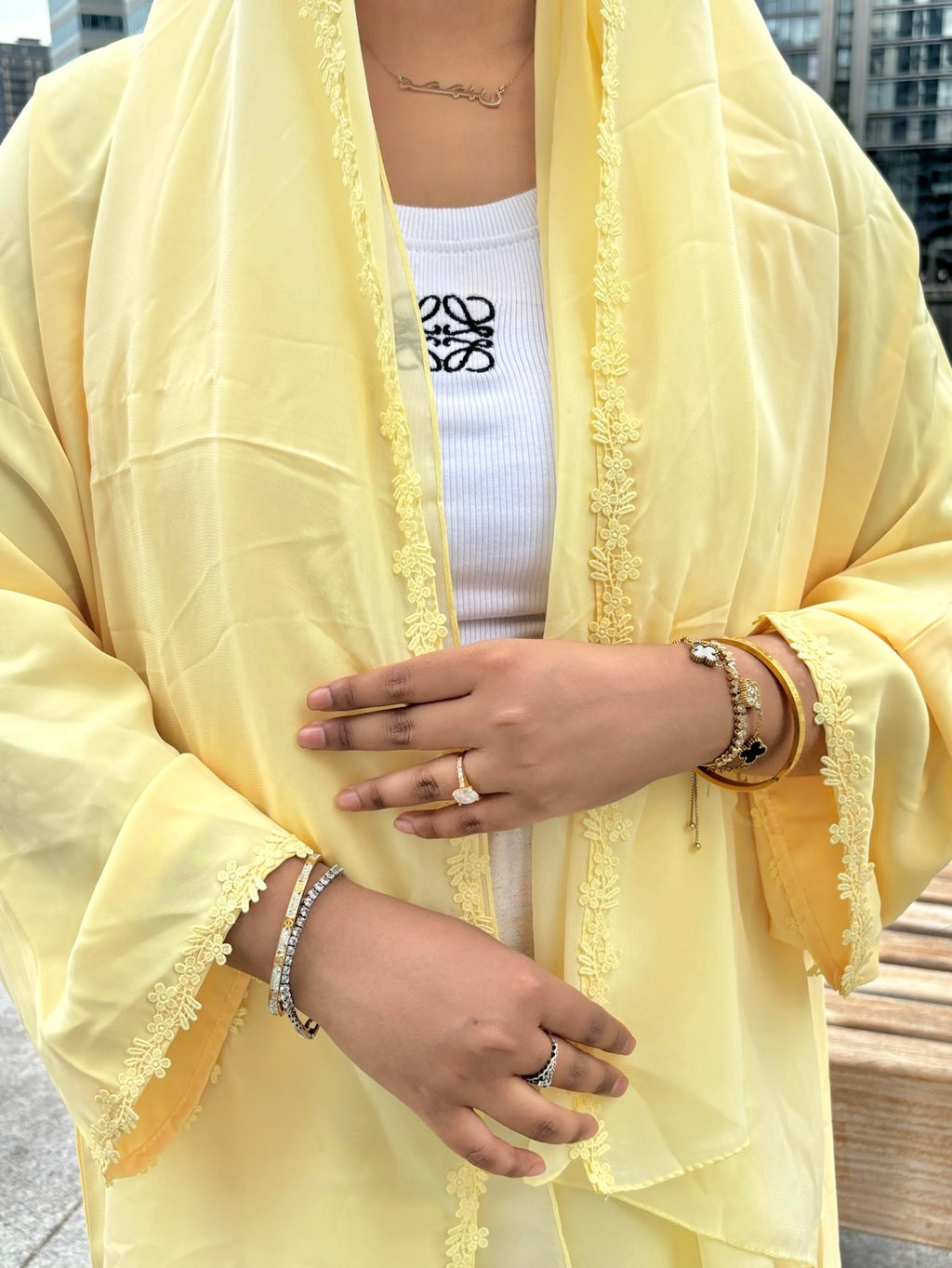Butter Yellow Abaya